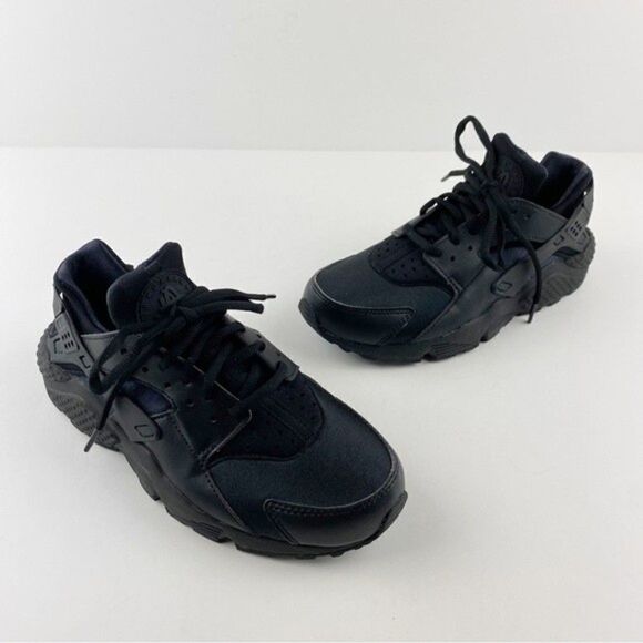 Nike Air Huarache Running Shoes Triple Black 634835-012 Size 6.5 NEW - Picture 1 of 12